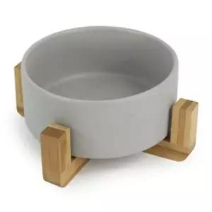 강아지 플레이팅 식기 그레이 1P 고양이 급식 급수기 애견물그릇
