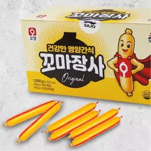 꼬마장사 소시지 소 1000g(100개입)x6통 1박스 단체 어린이 회사 탕비실 간식 안주 소세지