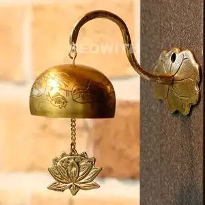 불교 BGC835D8 현관문 장식 액운방지 도어벨 행운 복 주물종 (동연꽃)