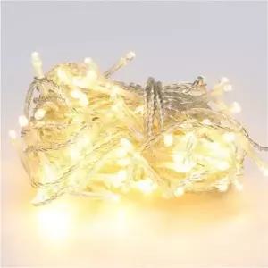 LED XYX050B3 크리스마스트리 전구 96구 연결형 투명선 전구색