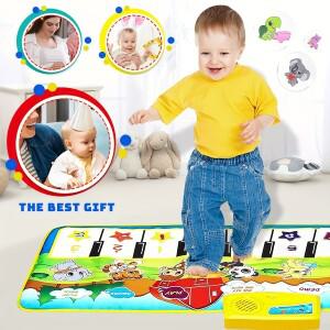 몽테조이 다기능 뮤지컬 키보드 플로어 플레이매트 댄싱 매트 장난감 조기 교육용 아이들을  완벽한 선물