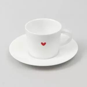하트 모양 도자기 에스프레소 커피잔 찻잔