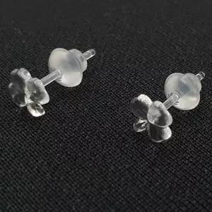 실리콘 클로버 피어싱 10P 투명 귀걸이 WFLPKRL