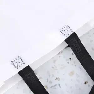 ( )고급형 부직포 휴대용장바구니 가로쇼핑백 리유저블 가방 화이트 부직포가방 소