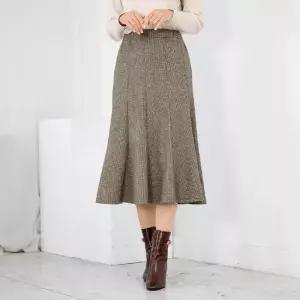 엄마옷 기모 인어라인 플레어 롱스커트 1GHJ25375 중년여성 마담 60 70대  빅사이즈 할머니