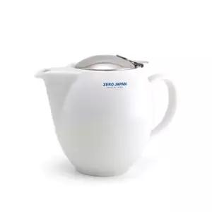 [룽스]도자기 티주전자 라운드 티포트 화이트 티팟 580ml