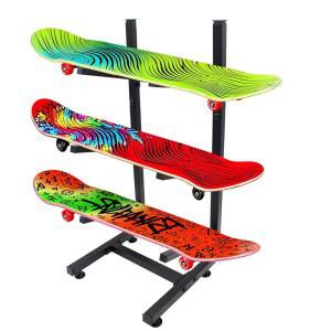 스케이트보드 랙, 3겹 스탠드, 스노보드 월 마운트, 데크용 홀더 바닥, 롱보드, 스노보드, 스탠다드 스케이트보드, 미니 크루저