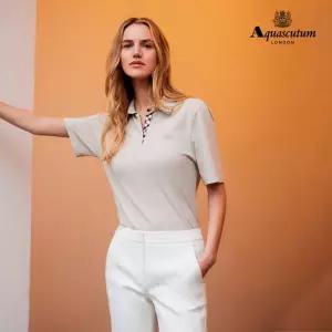 아쿠아스큐텀 [최초가 66,000원] 여성 수피마 피케 티셔츠