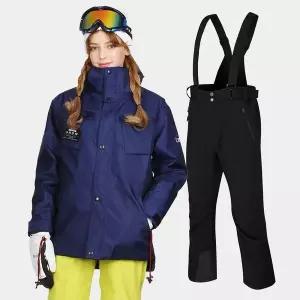 [하프클럽/] 스키복 보드복 세트 마커스 베이직 빕 세트 D네이비