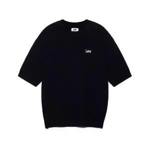 [LEE]라운드넥 반팔 니트 블랙 LE2402KT04BK 699550