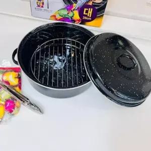 법랑직화냄비 대형 28cm 고구마 구이용 직화조리냄비 뚝배기형 조리기구 (WFKIPT5)