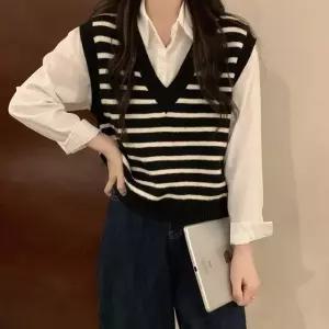 라이프 심플 라이프조끼 브이넥조끼 브이넥니트 (WFKJXT5)