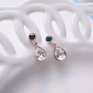 E439 에메랄드 오스트리아 크리스탈 귀걸이 여자귀걸이 귀걸이추천 학생귀걸이 모임 여자선물