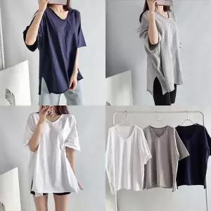 [하프클럽/아이우먼]위쉬몰 NS 데끼워싱빈티지오버롱티(P099H601) 빅사이즈