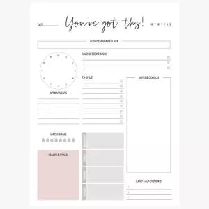 데일리 플래너 A4 투두리스트 업무일지 일과표 체크리