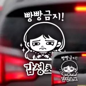 자동차 반사 스티커 초보운전 주의 표지 감성 디자인 차량 안전 (WFKKZ0I)