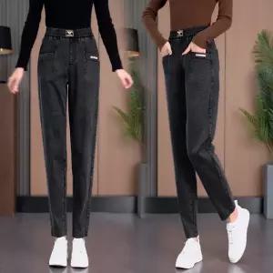 NLBNZK043 빅 사이즈 봄가을 데님 배기팬츠 청바지