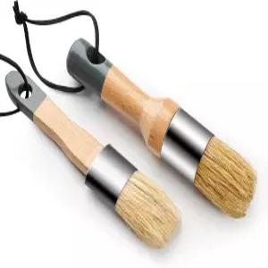 이바이브러시 분필 페인트 브러시 가구 DIY 아트 공예를 위한 2팩 왁스 및 모든 페인팅과 왁싱을 내추럴