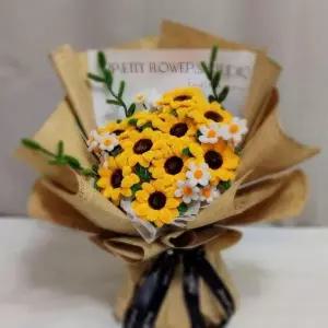 인테리어 조화 꽃 해바라기 장식 소품 한송이