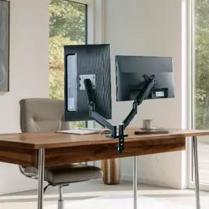 더함 듀얼 모니터암 17~32인치 상하좌우 모니터연결 피벗 거치대 받침대 회의실 사무실