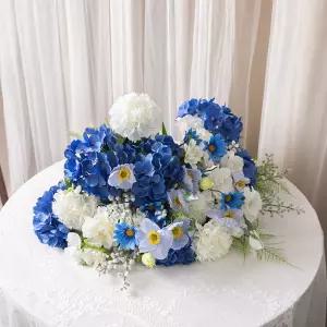 데이지 조화 꽃 꽃다발 위칭어렌지 70cm 인테리어 장식 셀프 웨딩 스냅 촬영