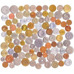 유럽 전역에서 온 100가지 다양한 외국 동전 컬렉션 머니 세트. 수집 가능한 동전, 코인 앨범용 오래된 뱅크 또는 홀더