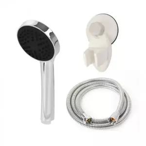 ( )110크롬 샤워기 고급메탈호스 B세트 2m 수압상승 호수 샤워줄 교체 기능성 샤워헤드 거치대 화장실 부속