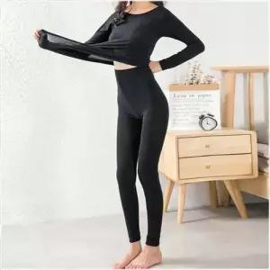 여성 발열내의 세트 스판 베이직 데일리 하이웨스트 WA049FE