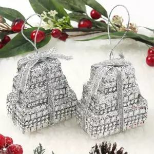 로열실버 트리 오너먼트 2p 꾸러미선물상자A 악세사리 크리스마스 성탄절 장식 소품 액세서리
