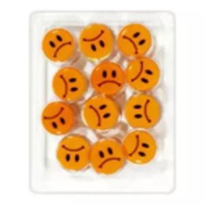 마그피아MSMH-35-24.35mm 주황.1통 24P자석홀더 냉장고 홀딩 메모 고정 지고정 강력