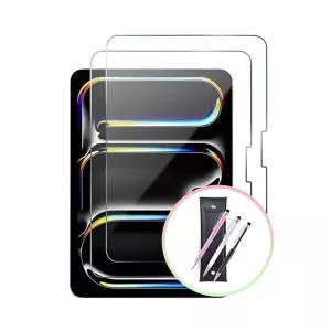 아이패드 에어 2 강화유리 2매 세트+크리스탈펜 액정보호필름 악세사리 태블릿