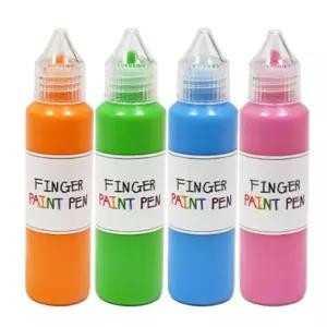 핑거 페인트펜 프리지아 세트 (50ml x 4색)물감 놀이 유아미술 미술