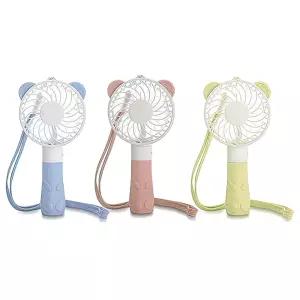 곰돌이 목걸이줄 휴대용 미니 핸디 핸드 선풍기 캠핑 이동식 핸디형 시원한 써큘레이터 캠핑용 탁상용 여행