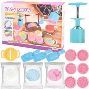 매직 스노우 클레이 도우 플레이 세트 파티 lc45-2b디저트만들기점토 음식 놀이 컬러