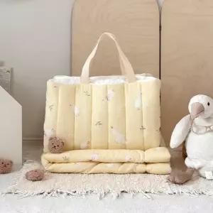 생크림 모달 듀라론 리버시블 사계절 어린이집 낮잠이불 3종