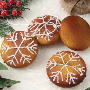 쿠키마을 트리 오너먼트 4p 눈고로케 크리스마스 장식 소품 성탄절 악세사리 액세서리