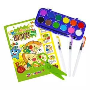 미술놀이 두뇌계발 물감 세트 (오색) 유아