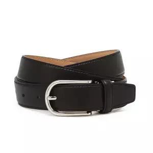 헤지스 블랙 단색 소가죽 벨트 WUBE5E205BK