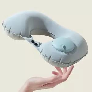 휴대용 벨벳 목베개 에어펌프 비행기 기내용 여행용 목쿠션 WFJ2EW6