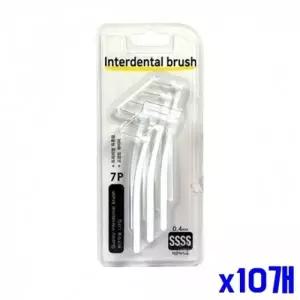 WL 고강도 와이어 치간칫솔 L형 7P 0.4mm 화이트 x10개
