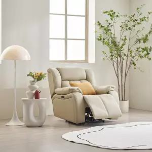 시트앤모어 이태리 천연통가죽 카스피 1인 전동리클라이너 소파 BJ5495
