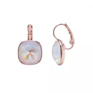 esg2167 12mm 라이트 그레이 디라이트 사각 오스트리아 크리스탈 로즈골드 원터치 귀걸이