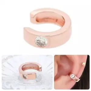 14KGP 귀찌 이어커프 큐빅 베이직 로즈골드 여성이어 WD27A76