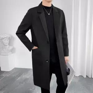 NFY004 빅 사이즈 봄가을 루즈핏 하프 싱글 트렌치코트