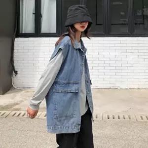 청쪼끼 여자 가을 멋스러운 분위기 데님베스트 청조끼