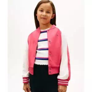 타미힐피거 TOMMY HILFIGER KIDS 컬러 블록 자수 바시티 봄버 재킷 T42G0KKJ350GT1XI5 617485