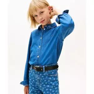 타미힐피거 TOMMY HILFIGER KIDS 엠브로이더리 플라워 셔츠 T42G0HSH310GT11CD 617482