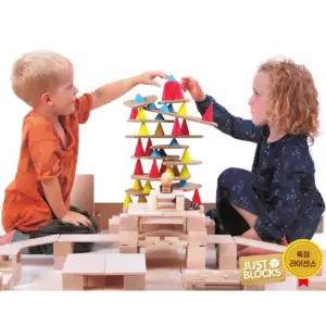 공간 사고력 원목 Just Block 시티랜드 학급 놀이세트 원목블록 창의발달