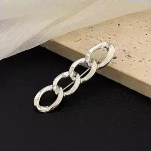 액세서리 고정핀 옷핀 패션 체인 브로치 실버