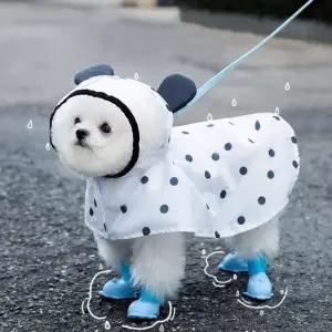 강아지옷 반려견 산책 땡땡이 후드 우비 레인코트 강아지옷 강아지의류 강아지봄옷